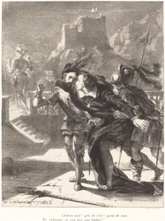 Hamlet pragnie podążać za duchem swego Ojca (Akt I, scena IV)