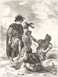 Hamlet i Horatio przed grabarzami (akt V, scena I)