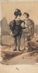Hamlet i Horatio na cmentarzu, 1827-28.