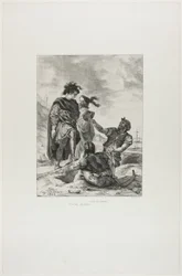Hamlet i Horatio z grabarzami, plansza 14 z Hamleta