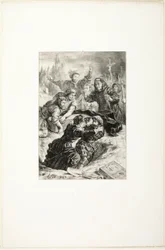 Hamlet i Laertes w grobie Ofelii
