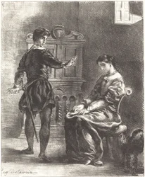 Hamlet i Ofelia (Akt III, scena I)