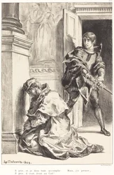 Hamlet jest kuszony, by zabić króla (Akt III, scena III)