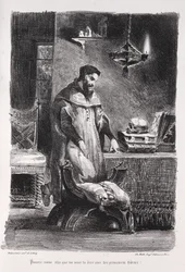 Ilustracje do Fausta: Faust w swojej garderobie