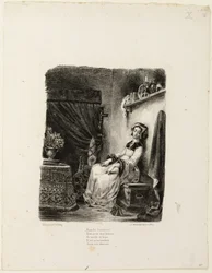 Małgorzata przy kołowrotku
