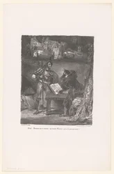 Mephisto verschijnt aan Faust Meph: Po co to całe zamieszanie? (...) (tytuł na obiekcie) Faust (tytuł serii) Faust, tragedia p. de Goethego (tytuł serialu)