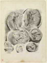 Arkusz siedmiu antycznych medali