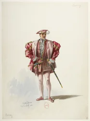 Btv1b84558104 02 - Saint-Saëns - Henryk VIII - Modele kostiumów - Lacoste - 2. hrabia Surrey