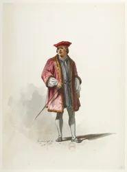 Btv1b84558104 14 - Saint-Saëns - Henryk VIII - Maquettes de costumes - Lacoste - 14th Costume