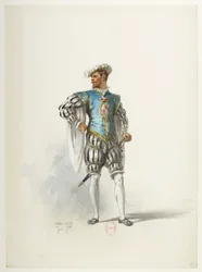 Btv1b84558104 16 - Saint-Saëns - Henryk VIII - Maquettes de costumes - Lacoste - 16th Costume