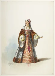 Btv1b84558104 17 - Saint-Saëns - Henryk VIII - Maquettes de costumes - Lacoste - 17th Costume