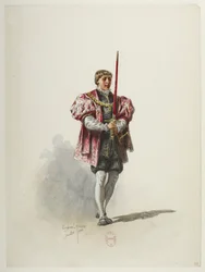 Btv1b84558104 31 - Saint-Saëns - Henryk VIII - Maquettes de costumes - Lacoste - 31. kostium