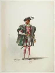 Btv1b84558104 54 - Saint-Saëns - Henryk VIII - Maquettes de costumes - Lacoste - 54. Kostium