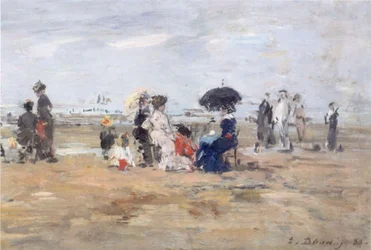 Trouville, scena na plaży