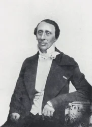 Poeta Hans Christian Andersen (zdjęcie czarno-białe)