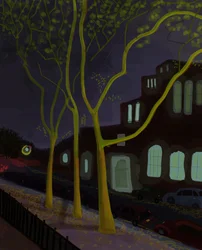 11th Street At Night, 2016 (narysowane ręcznie na iPadzie ołówkiem Apple)
