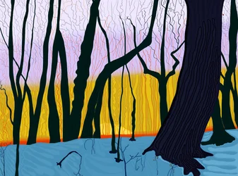 Oszczędność światła dziennego, poranek, Prospect Park (grafika cyfrowa)