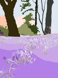 Wiosenny krokus (grafika cyfrowa)