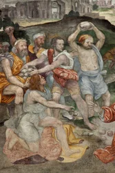 Ukamienowanie świętego Szczepana, ok. 1550 r. (fresk)