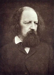 Portret Alfreda, Lorda Tennysona (1809-92), ok. 1889-91 (zdjęcie czarno-białe)