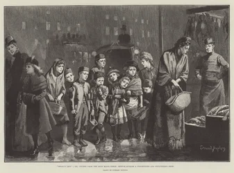 Co zostało; lub Okruchy ze stołu bogacza, Szkic przed sklepem rybnym i Sklepem drobiarskim