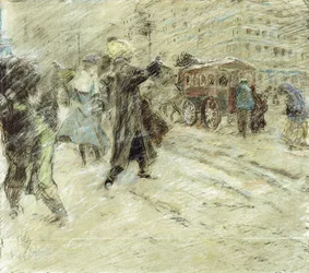Burza śnieżna, Madison Square, Nowy Jork