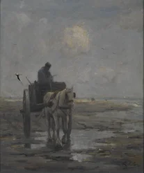Koń i wóz (olej na płótnie)