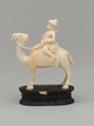 Czarny skoczek, figura szachowa, Indie, około 1820 roku