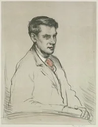Portret Alfreda Orage (ołówek i akwarela na papierze)