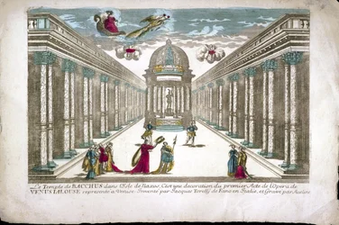 Świątynia Bachusa Ilustracja do I aktu opery „La venere gelosa” (Zazdrosna Wenus) Francesco Sacrati. Dekoracja autorstwa Jacopo Torelli