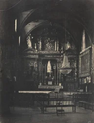 Wnętrze kościoła, ok. 1855.