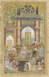 Babur otrzymuje dworzanina, 1580-85