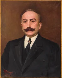 Portret mężczyzny, autor: Federico Bernagozzi (olej na płótnie)