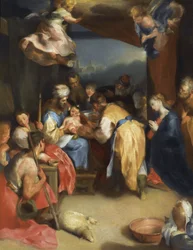 Obrzezanie Jezusa - Obrzezanie Chrystusa - Barocci, Federigo (1528-1612) - Olej na płótnie - 81,8x63,7 - Kolekcja prywatna