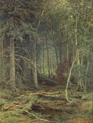 Bagno w lesie, jesień, 1872