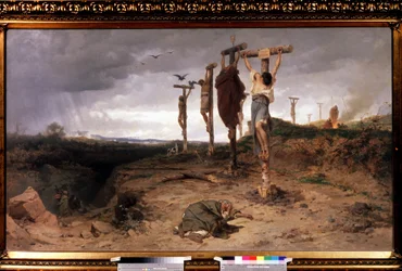 Przeklęte pole, miejsce egzekucji w starożytnym Cesarstwie Rzymskim. Obraz Fiodora Andriejewicza Bronnikowa (1827-1902), olej na płótnie