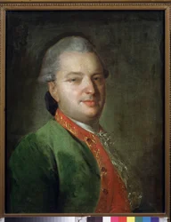 Portret poety Wasilija Majkowa (1728-1778). Obraz Fiodora (Fedora lub Fiodora) Stepanovicha Rokotova (1735-1808), olej na płótnie, koniec 1760. Sztuka rosyjska XVIII wieku. Państwowa Galeria Tretiakowska, Moskwa.