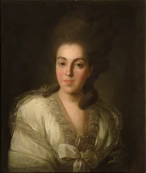 Portret hrabiny Anny Aleksandrownej Golicyny 1739-1816, z domu baronowa Stroganowa, 1777
