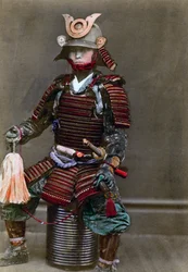 Samuraj w zbroi, Japonia, 1882