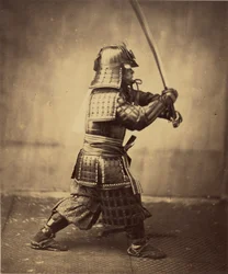 Japoński wojownik w zbroi, 1865-7