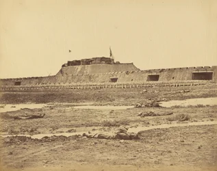 Tył fortu północnego ukazujący odwrót armii chińskiej, 21 sierpnia 1860 r