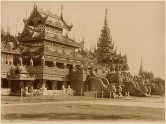 Hman Kyaung lub szklany klasztor, Birma, ok. 1890 (odbitka albuminowa)