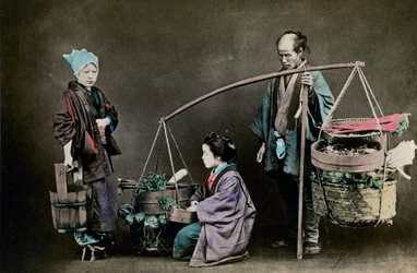 Handlarz warzyw, Japonia, 1882