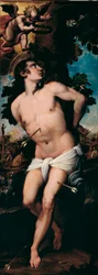 Męczeństwo św. Sebastiana Obraz Felice Riccio dit Brusasorzi (1539-1605) XVI-wieczna kolekcja prywatna
