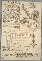 Motywy dekoracyjne; Verso: Badania anatomiczne