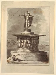 Rysunek, projekt pomnika na Foro Bonaparte, Mediolan, 1800, 1810-20