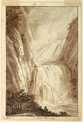 Rysunek przedstawiający Grotę Syreny w Tivoli, ok. 1813 r.