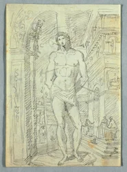 Rysunek, studia głów i dłoni kobiet i dzieci, 1810-20