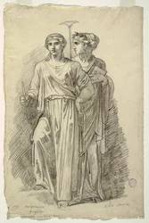 Melpomena, muza tragedii i Clio, muza historii