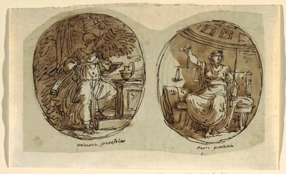 Minerwa, Projekt sufitu sklepionego, Sala dei Legislatori, Palazzo Conti-Sinibaldi, Faenza